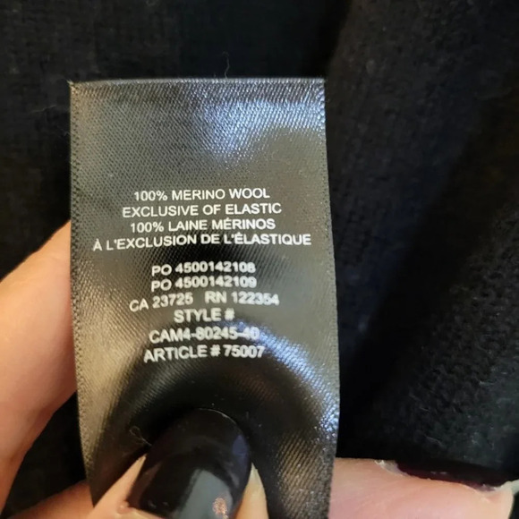 Aritzia Wilfred sweater dress wool Cyprie Dress Mock-neck With Slit Black XS - Picture 12 of 13